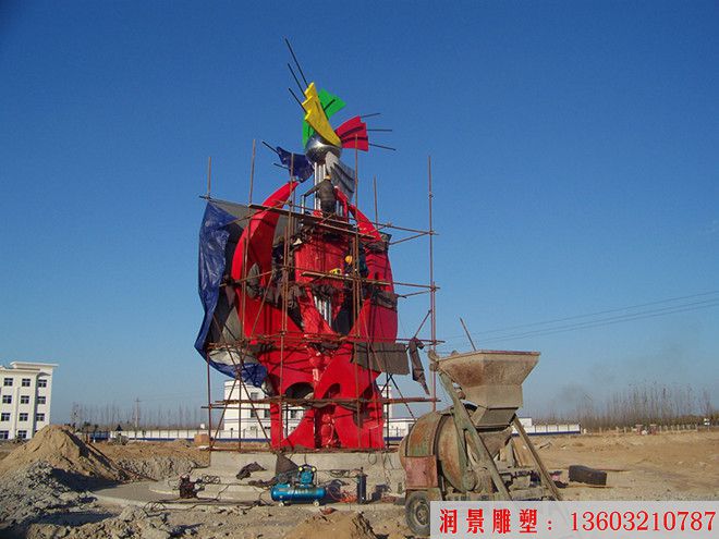 濱州市鎮政府不繡鋼雕塑 (3)